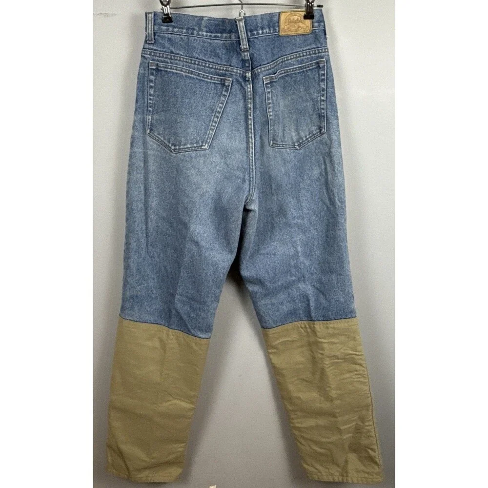 Cabelas Brush Guard Jeans 32 Reg (32x30) Blue Denin Canvas Leg Hunting Pants